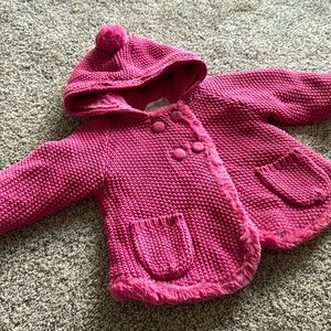 Mayoral Knit Faux Fur Jacket